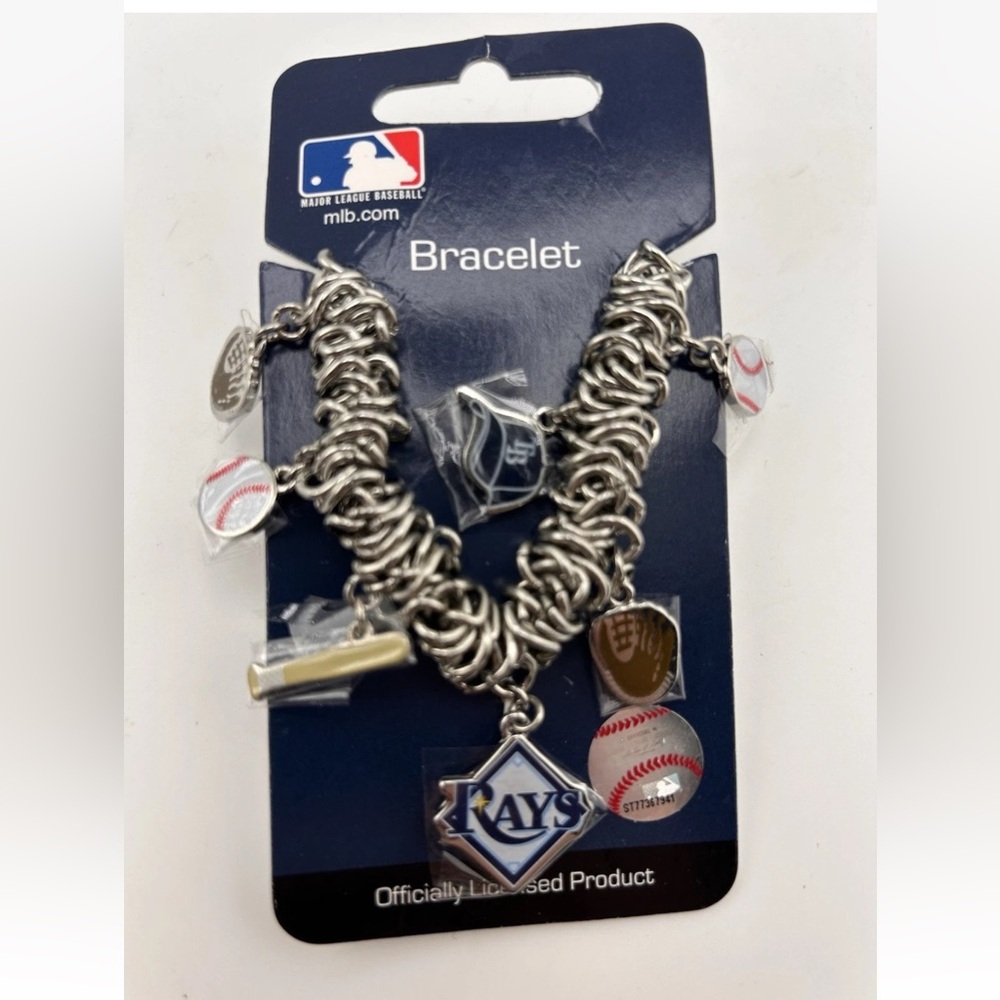 Game Time 101490 MLB Tampa Bay Rays Stretch Bracelet - Picture 2 of 8